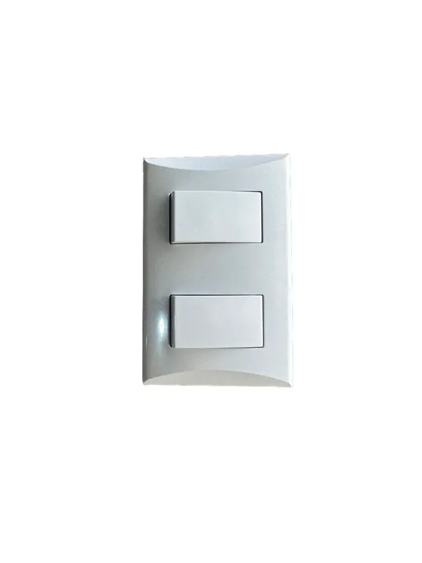 Interruptor Blanco Doble Ea-02 (Caj.10 )