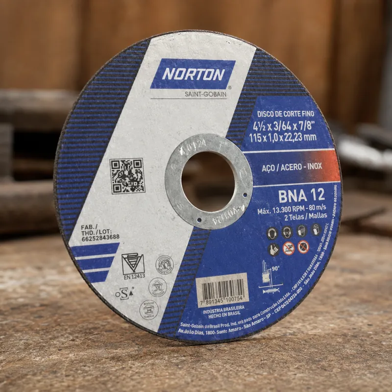 Disco De Corte Plano Fino Norton 7 X 7/8 T41 Bna12 — vista 2