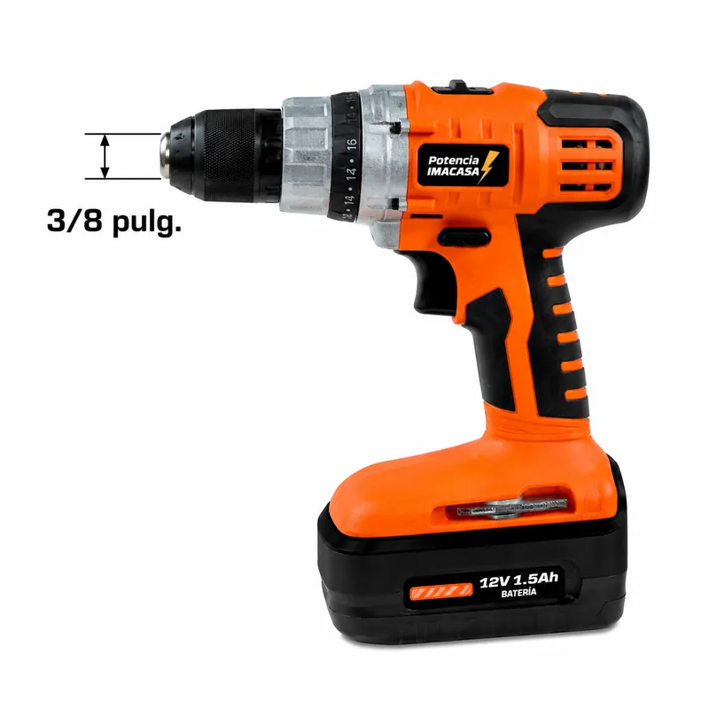 Taladro Inal-Mbrico 3/8", Profesional, Imacasa — vista 3