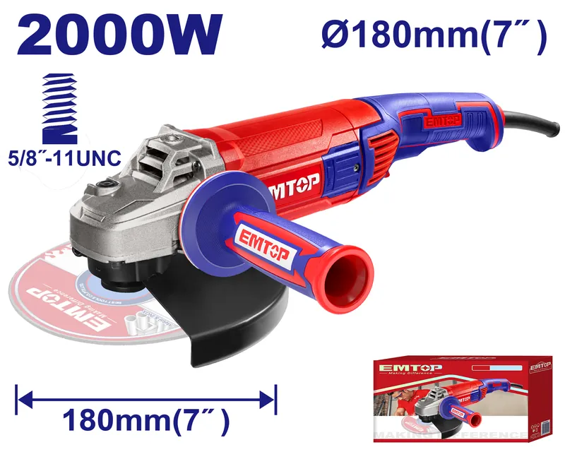 Pulidora Disc-7 Rosc-5/8 2000w Emtop(Caj. 50)