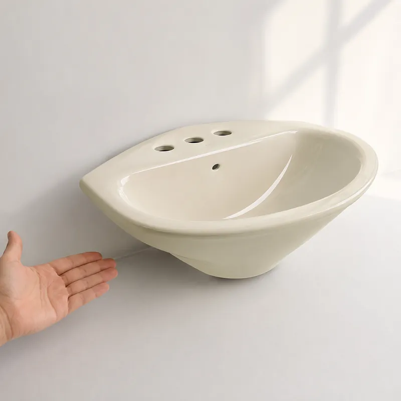 Lavamanos Shelby Bone S/ Pedestal Edesa — vista 3