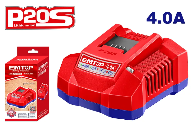 Cargador Bateria 20v 4.0a (110v-120v 50/60hz) Emtop