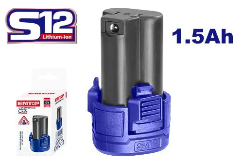 Bateria Recargable Litio 12v P/S-12 Emtop