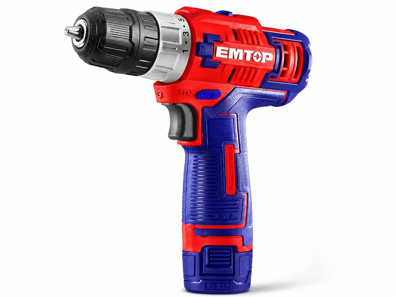 Taladro Atornillador Inalambrico 12v 20.nm (1 Bateria) Emtop — vista 2