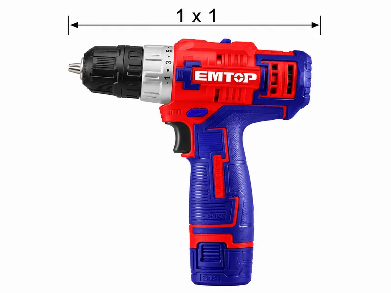 Taladro Atornillador Inalambrico 12v 20.nm (1 Bateria) Emtop — vista 4