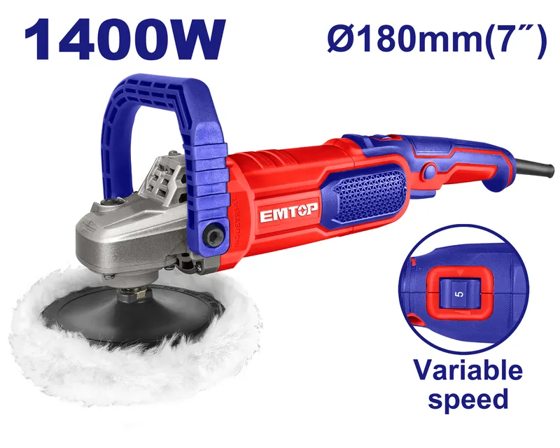 Brilladora 7" 1500-4500rpm/1400w Emtop