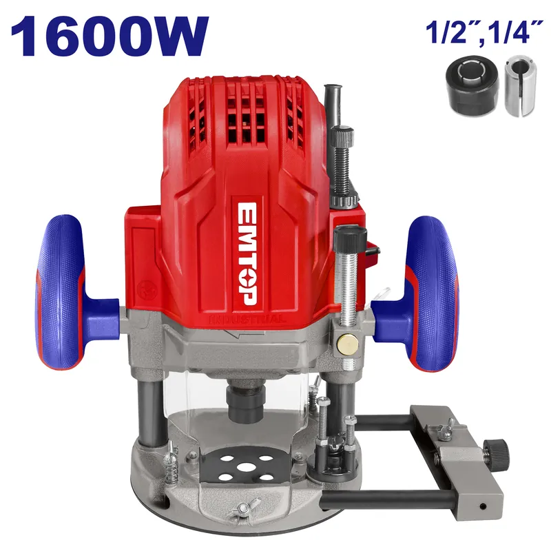 Router Electrico 1600w 1/4"-1/2" 22000rpm Emtop