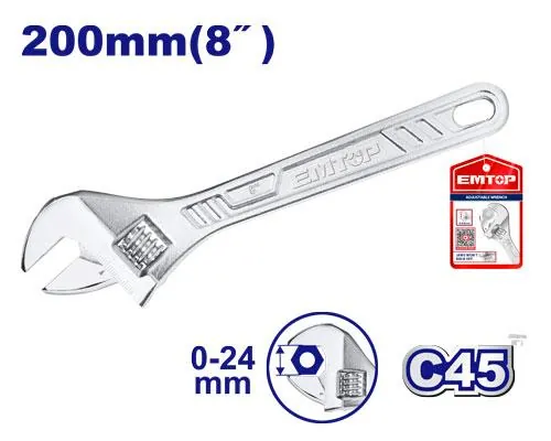 Llave Ajustable 8" Emtop (Caj. 6) — vista 2