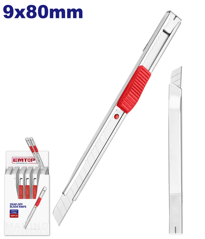 Cuchilla Hoja Snap-Off 9x80mm Emtop (Caja De 48)