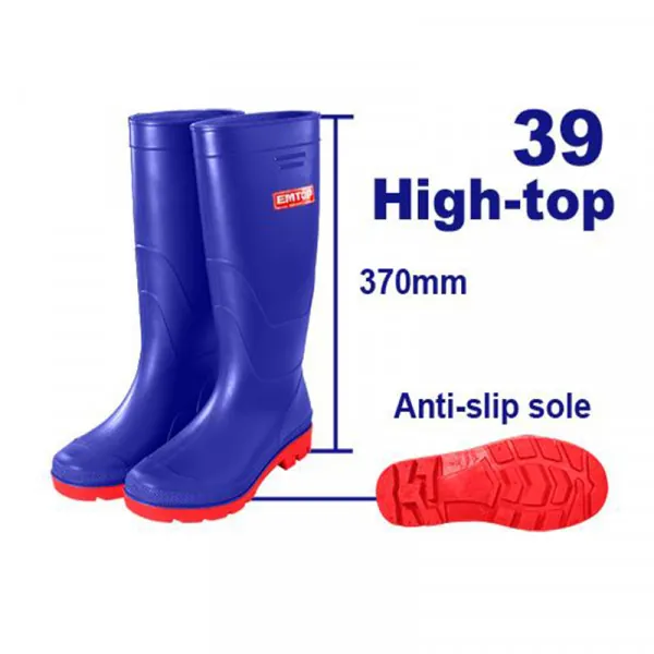 Botas Goma P/Lluvia Pvc/Nitrilo Impermb. Size 39 Emtop — vista 2