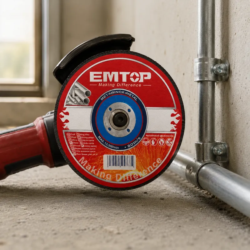 Disco Abrasivo Corte 115mm(4 1/2") X 1.2mm(3/64") X 22.2mm(7/8") C/Plano E Inox Emtop (Paq.de 25) — vista 2