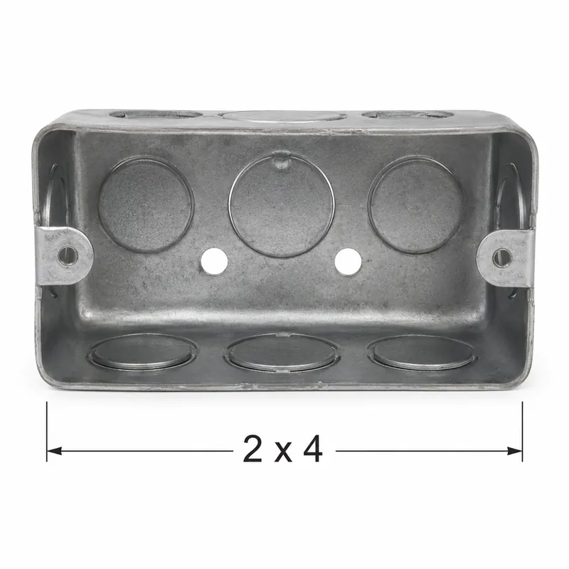 Caja Electrica 2x4 Metal 1.5 Mm (Caj. 50) (Salida De 1/2) — vista 3