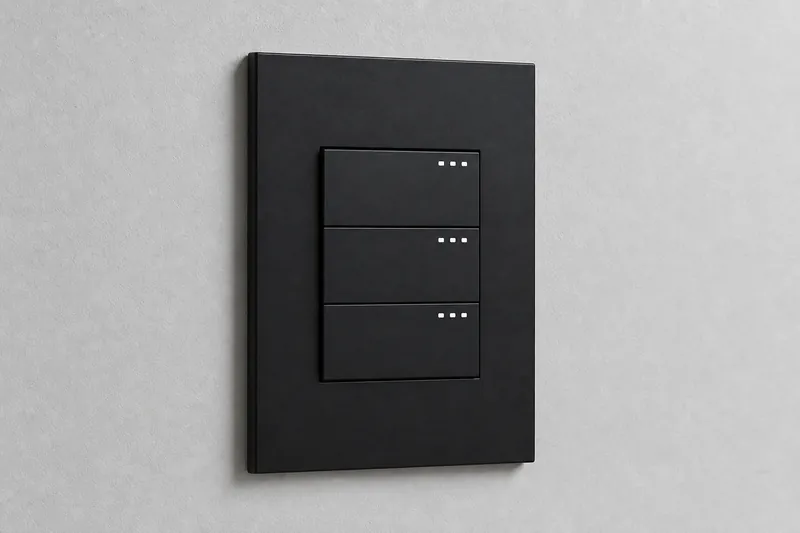 Interruptor Negro Triple 3/Via