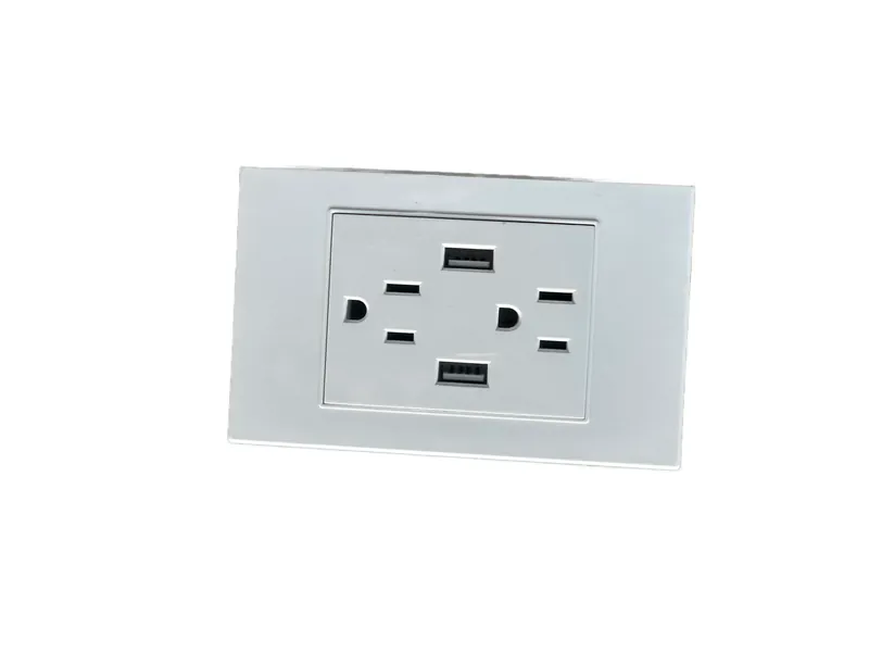Toma Corriente Blanco Doble + Porta Usb — vista 3
