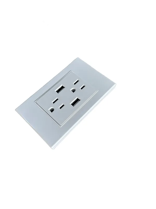 Toma Corriente Blanco Doble + Porta Usb