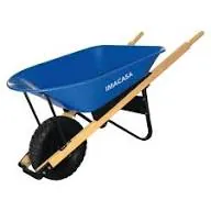(No Disponible) Carretilla Desarmada 5.5 Carga ''azul'' 150kg Mango De Madera "homefer Tools" — vista 2