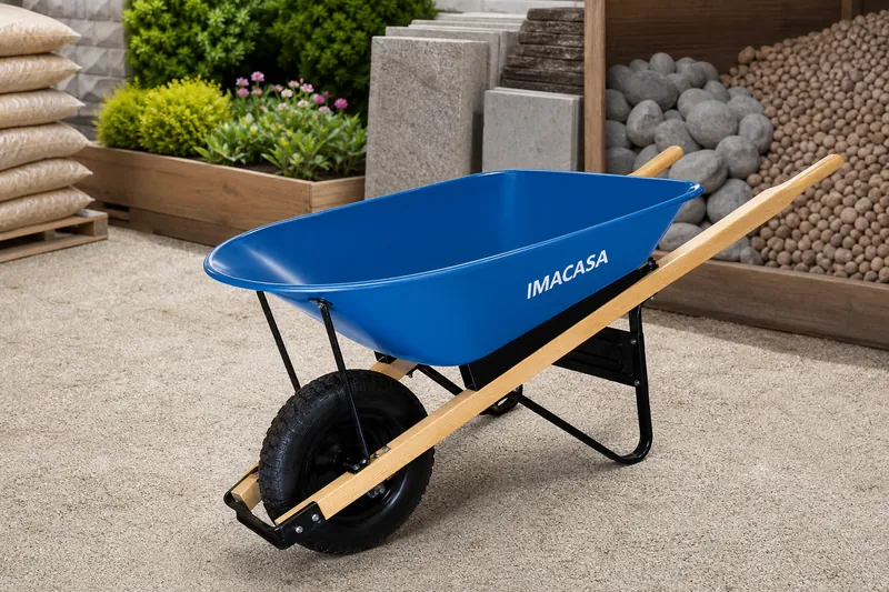 (No Disponible) Carretilla Desarmada 5.5 Carga ''azul'' 150kg Mango De Madera "homefer Tools"