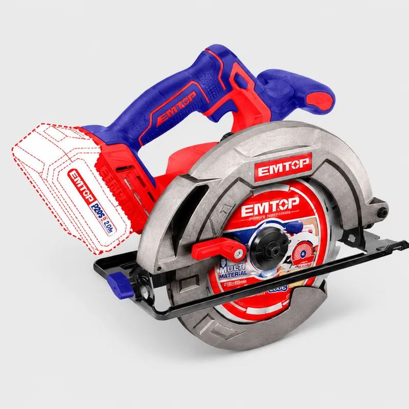 Sierra Circular Inalambrica Emtop 7 1/4 20v (No Incluye Bateria) — vista 3
