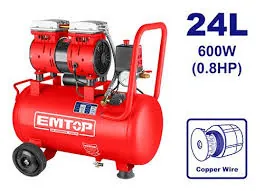 Compresor De Aire Emtop 1100w(1.5hp) 24l(6.3gal)