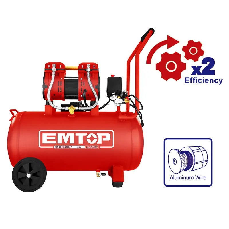 Compresor De Aire Emtop 1200w (1.6hp) 50l(13.2gal) — vista 2