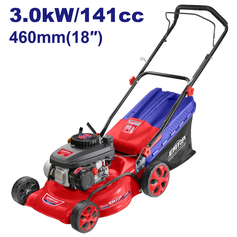Cortadora De Grama De 4 Ruedas De Gasolina 4hp 18`` Emtop — vista 2