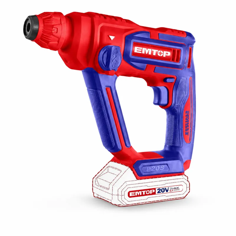 Taladro Rotomartillo Inalambrico 20v 16mm (5/8) (No Incluye Bateria/Cargador) Emtop — vista 2