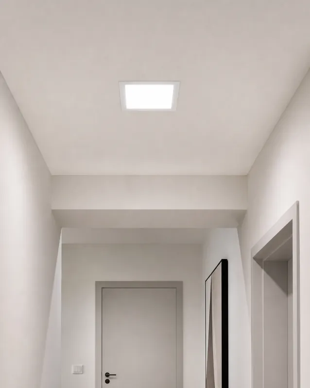 Panel De Luz Led Empostrable Cuadrado 9w (Caj.20)