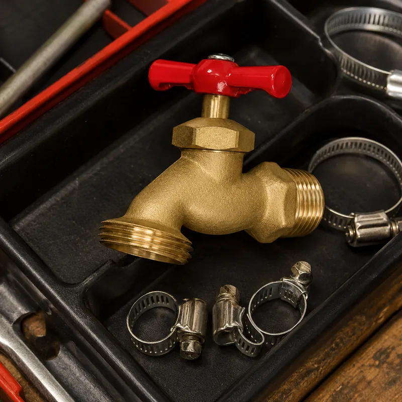 Llave De Chorro R/Manguera De Bronce Pesada T/Nibco 1/2 — vista 2